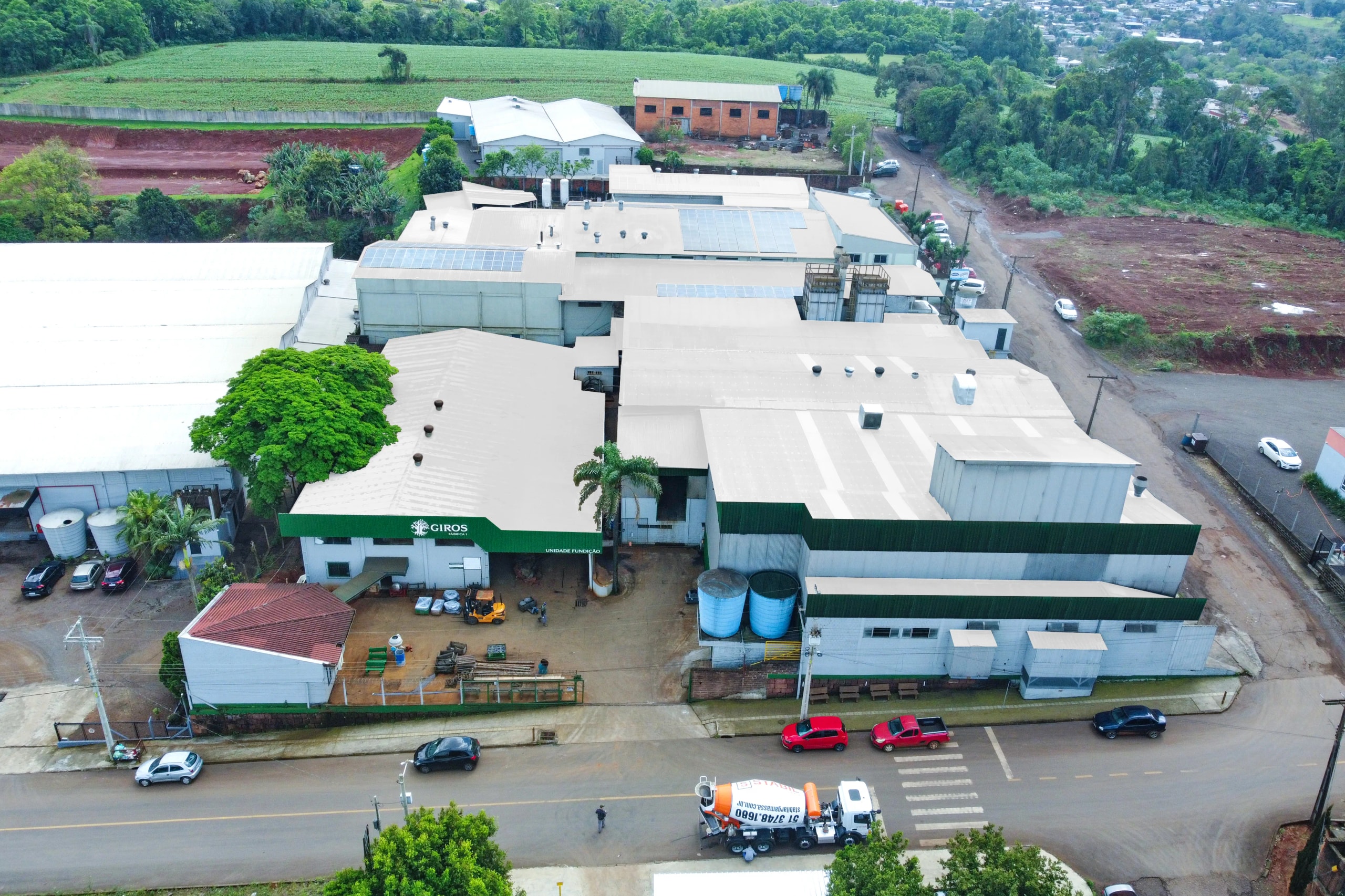 Vista aérea da planta Filial da Fundição Giros