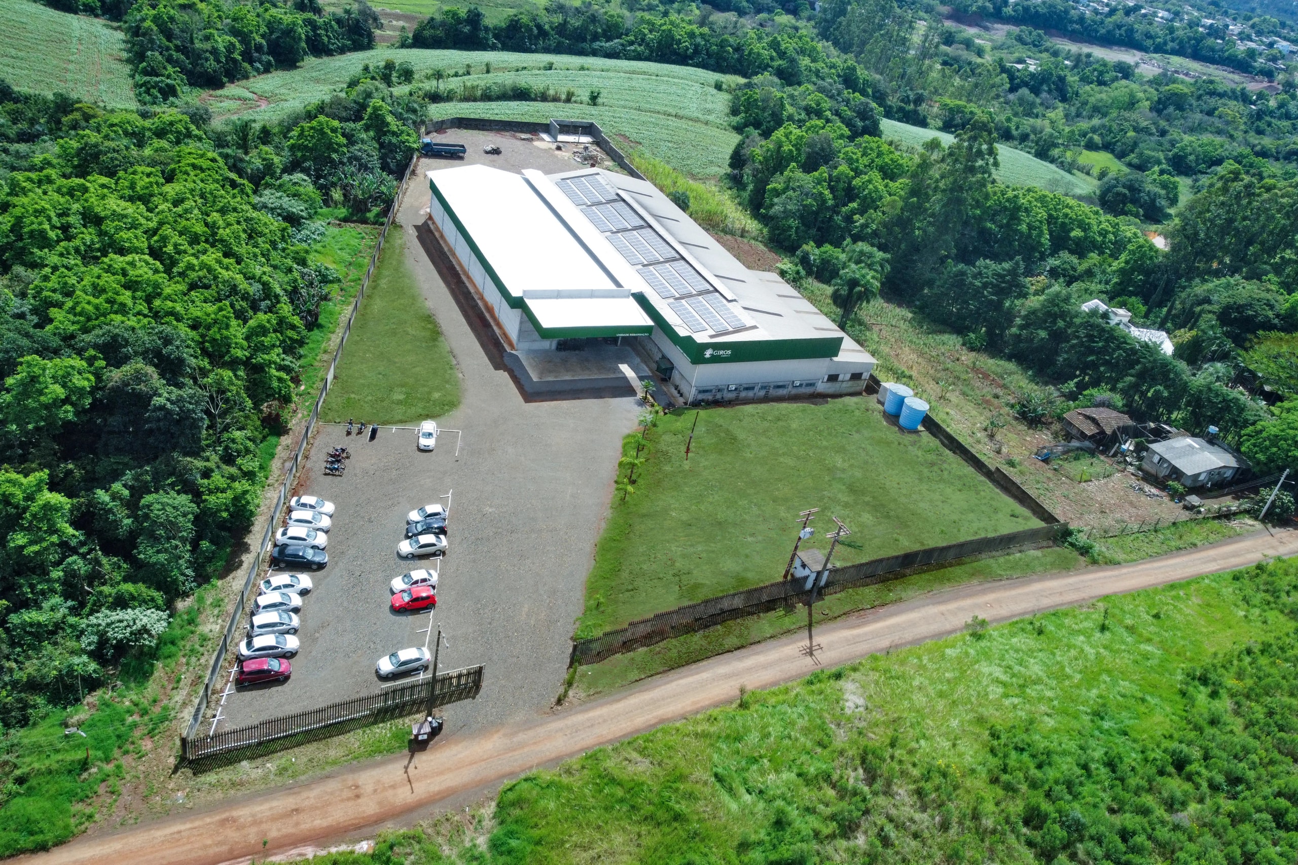 Vista aérea da planta Matriz da Fundição Giros